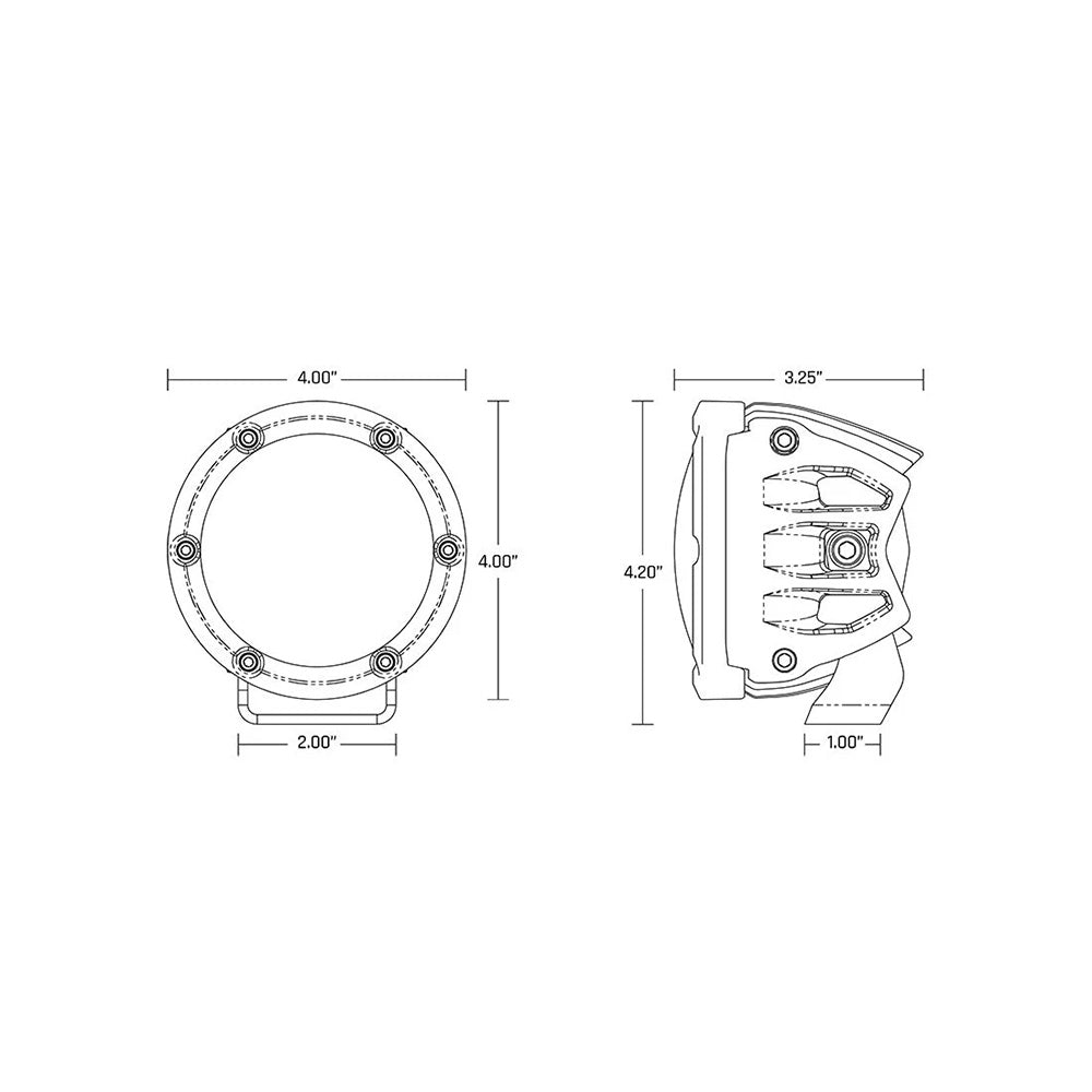 RIGID Industries 360 Series 4" Spot w/Amber Pro Lens - Pair [36123] 3