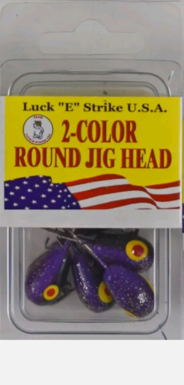 Luck E Strike Tri Color Teardrop Jig Heads