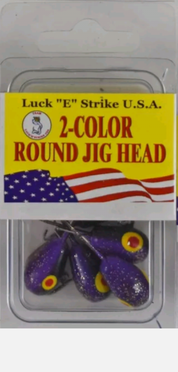 Luck E Strike Tri Color Teardrop Jig Heads 3