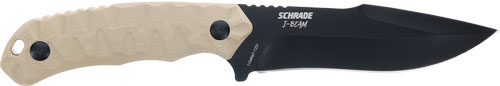 Schrade Knife I-beam 5" Fixed - Aus-8 Black-fde G10 Handle