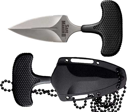 Cold Steel Safe Maker Ii 3.25" - Tshape Push Knife W-kydex Shth