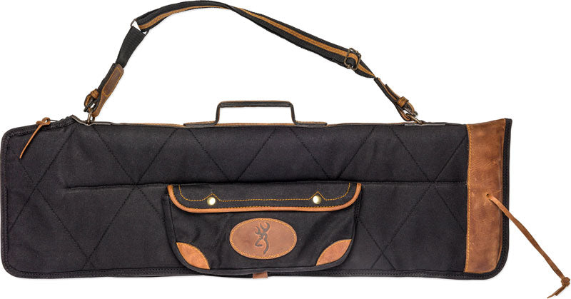 Browning Lona Canvas Gun Case - 34.5" O-u Tkdwn Blk-brwn Trim