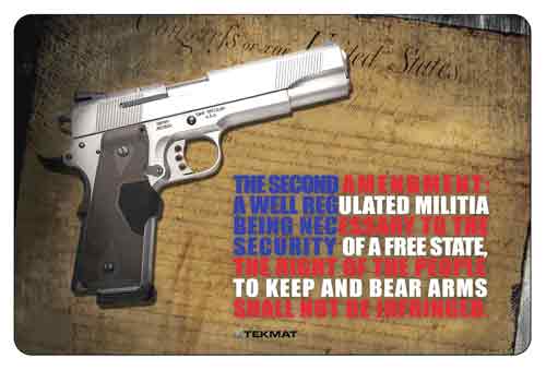 Tekmat Armorers Bench Mat - 11"x17" 2nd Ammendment