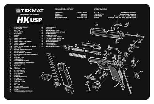 Tekmat Armorers Bench Mat - 11"x17" Heckler & Koch Usp