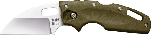 Cold Steel Tuff Lite 2.5" Od - Green Plain Edge Clip Folder