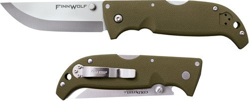 Cold Steel Finn Wolf 3.5" Od - Green Clip Folder W-tri-ad Lck