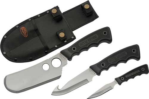 Szco Rite Edge 3pc Skinning - Set W-black Rubber Hndl-sheath