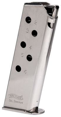 Walther Magazine Ppk 380 - .380acp 6rd Nickel