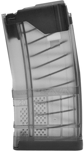 Lancer Magazine L5awm Ar-15 - 5.56x45 20rd Translucent Smoke