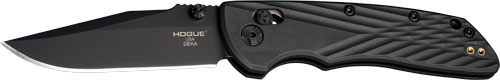 Hogue Deka Able Lock Fldr 3.25 - Clip Point Black Finish Ply Bk