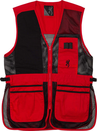 Browning Mesh Shooting Vest - R-hand 2xl Black-red Trim