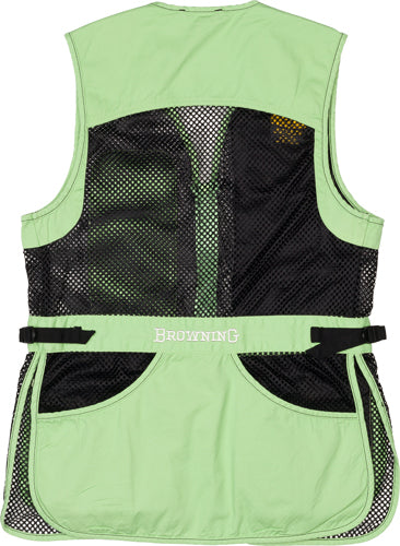 Browning Mesh Shooting Vest R- - Hand Women's Sm Black-neomint