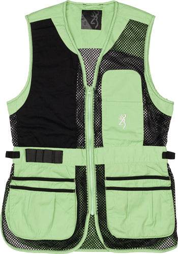 Browning Mesh Shooting Vest R- - Hand Women's Lg Black-neomint