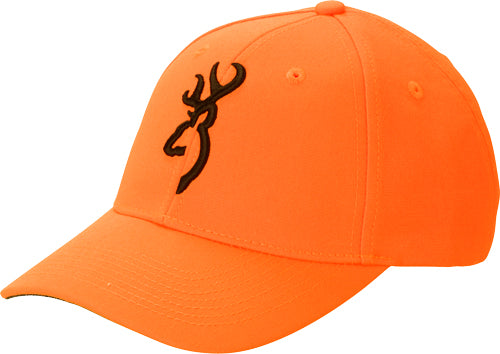 Browning Cap Safety Orange W- - 3-d Buck Mark Logo Adjustable