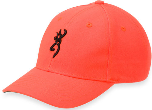 Browning Cap Youth Safety - Orange W-3d Buck Mark Logo Adj