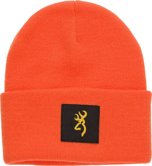 Browning Still Water Beanie - Blaze Orange W-buck Mark Patch