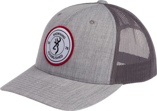 Browning Cap Scout Logo Heathr - Gray W-circle Patch Logo Adj