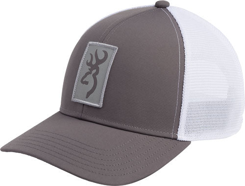 Browning Cap Beacon Logo - Gray W-rectangle Patch Adj