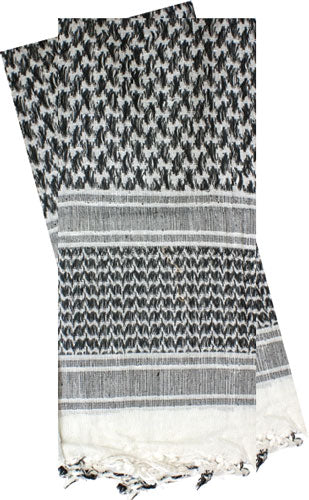 Red Rock Shemagh Head Wrap - White-black