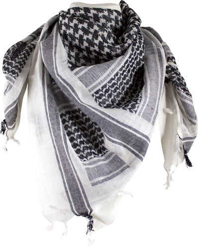 Red Rock Shemagh Head Wrap - White-black