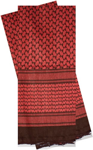 Red Rock Shemagh Head Wrap - Red-black