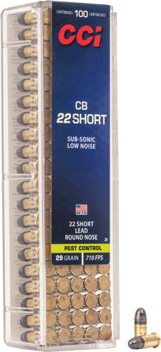 Cci 22 Cb Short 710fps 29gr - 100rd 50bx-cs Lead-rn