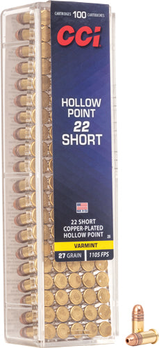 Cci 22 Short 1080fps 27gr Lhp - 100rd 50bx/cs