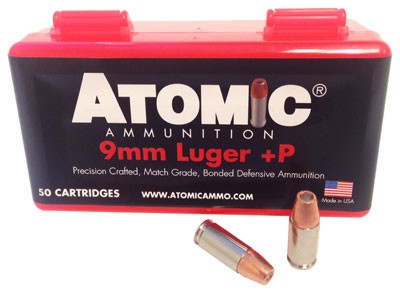 Atomic 9mm Luger +p 124gr Jhp - 50rd 10bx-cs