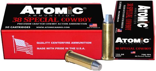 Atomic Cowboy 38 Spl 125gr - Lead Rnfp 50rd 10bx-cs