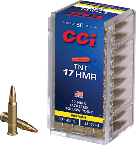 Cci 17hmr 2550fps 17gr Tnt-hp - 50rd 40bx/cs