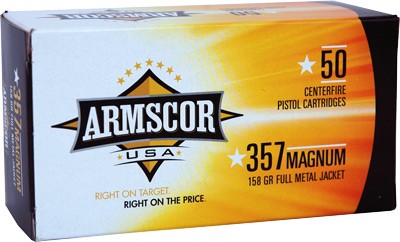 Armscor 357 Mag 158gr Fmj - 50rd 20bx/cs