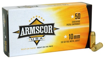 Armscor 10mm 180gr Fmj - 50rd 20bx/cs Made In Usa