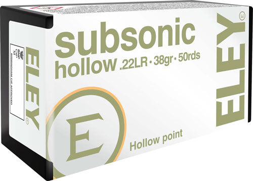 Eley Subsonic 22lr 38gr Hp - 50rd 100bx/cs