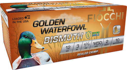 Fiocchi Golden Bismuth 12ga #2 - 3" 1450fps 1-3/8oz 10rd 10bx/c