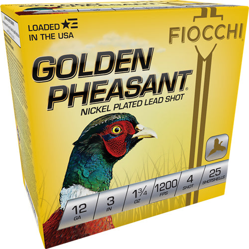 Fiocchi Gldn Pheasant 12ga 3" - 25rd 10bx/cs 1200fps 1-3/4 #4