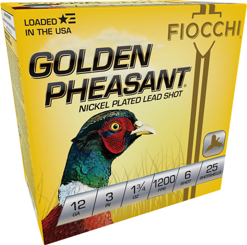 Fiocchi Gldn Pheasant 12ga 3" - 25rd 10bx/cs 1200fps 1-3/4 #6