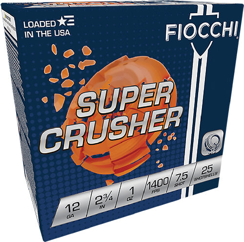 Fiocchi 12ga 2.75" 1oz Case Lt - 250rd 1300fps #7.5 Crusher