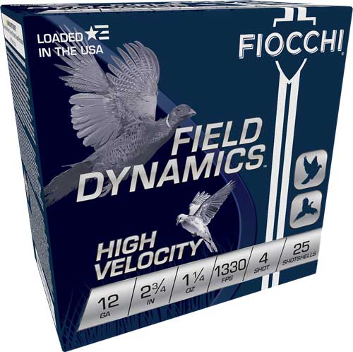 Fiocchi 12ga 2.75" 1330fps - 25rd 10bx/cs 1-1/4oz #4