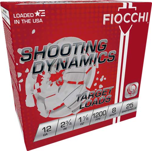 Fiocchi 12ga 2.75" #8 Case Lot - 250rd 1200fps 1-1-8oz