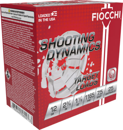 Fiocchi 12ga 2.75" Case Lot - 250rd 1165fps 1-1/8oz #7.5