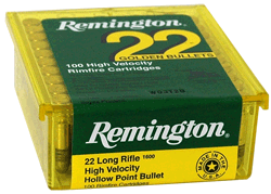 Remington 22 Lr High Velocity - 100rd 50bx/cs 36gr Lead-hp