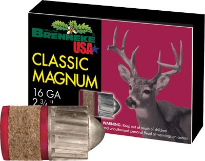 Brenneke Usa 16ga Classic - 5rd 50bx/cs 2-3/4" 1oz Slug