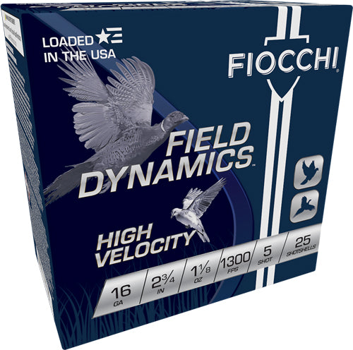 Fiocchi 16ga 2.75" 1300fps - 25rd 10bx-cs 1-1-8oz #5