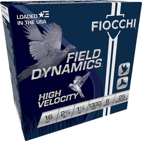 Fiocchi 16ga 2.75" 1300fps - 25rd 10bx-cs 1-1-8oz #6