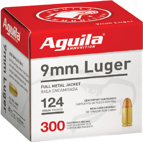 Aguila 9mm Luger 124gr Fmj-rn - 300rd 4bx/cs