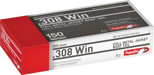 Aguila 308 Win 150gr Fmj-bt - 20rd 25bx-cs