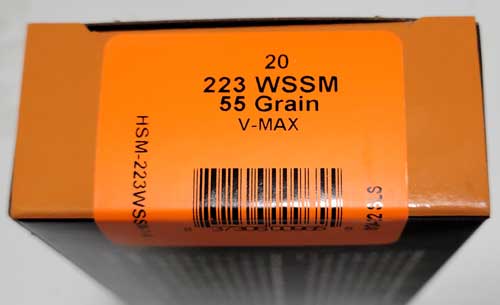 Hsm 223 Wssm 55gr Hornady Vmax - 20rd 25bx-cs