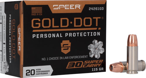 Speer Gold Dot 30 Super Carry - 20rd 10bx/cs 115gr Gdhp