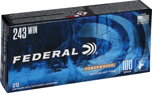 Federal Power-shok 243 Win - 20rd 10bx/cs 100gr Sp