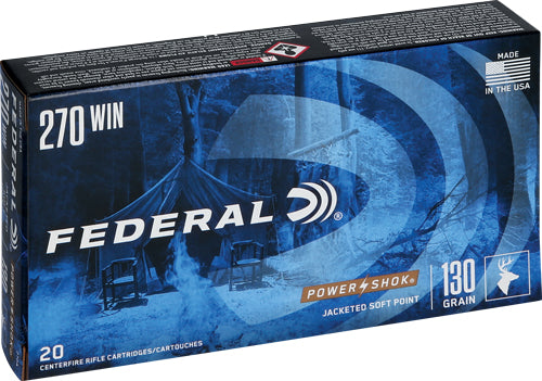 Federal Power-shok 270win - 20rd 10bx/cs 130gr Sp